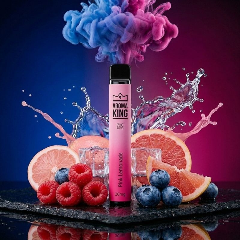 Aroma King Bar 700 Pink Lemonade Einweg E-Zigarette mit einem Limonaden Geschmack und 20mg Nikotinsalz