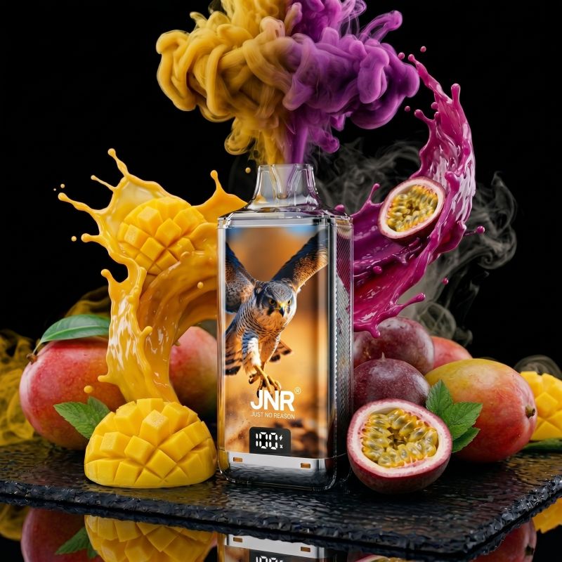 JNR Falcon Nexus 55K Kit Mango Passion Fruit – Legale Mehrweg-Vape mit 22ml Liquid für die Schweiz.