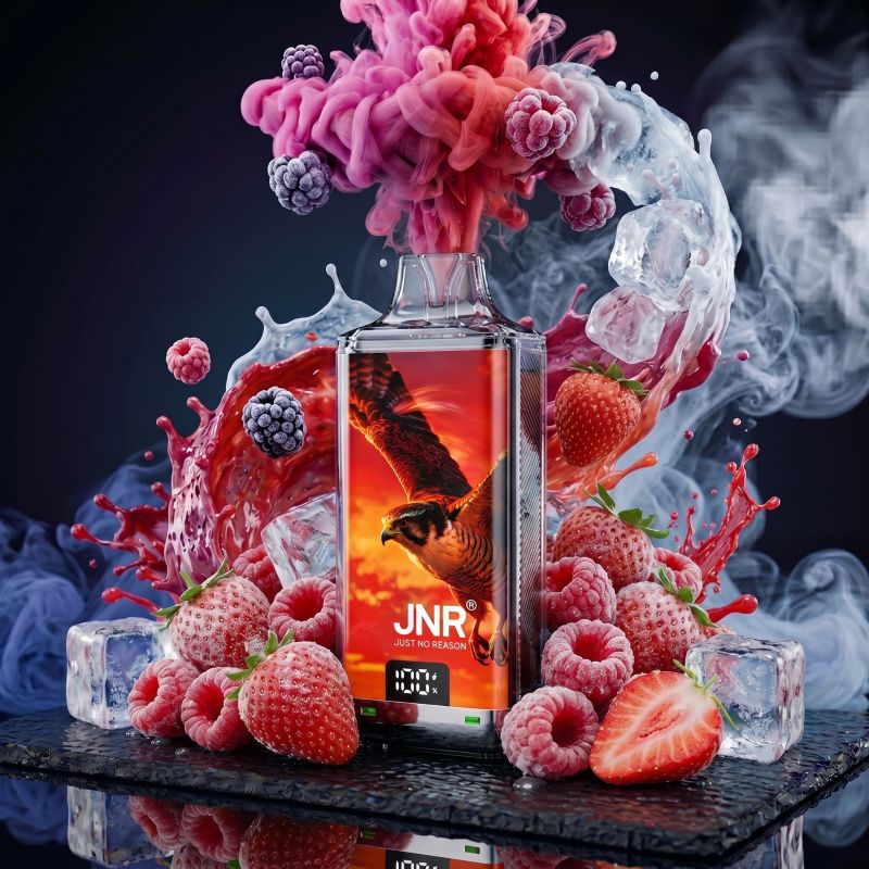 JNR Falcon Nexus 55K Kit Strawberry Raspberry Ice – Legale Mehrweg-Vape mit 22ml Liquid für die Schweiz.