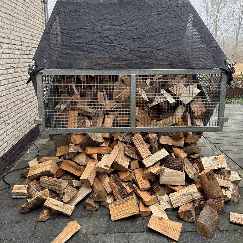 Los gestort haardhout - 1,5 kuub - gemengd - verschillende houtsoorten