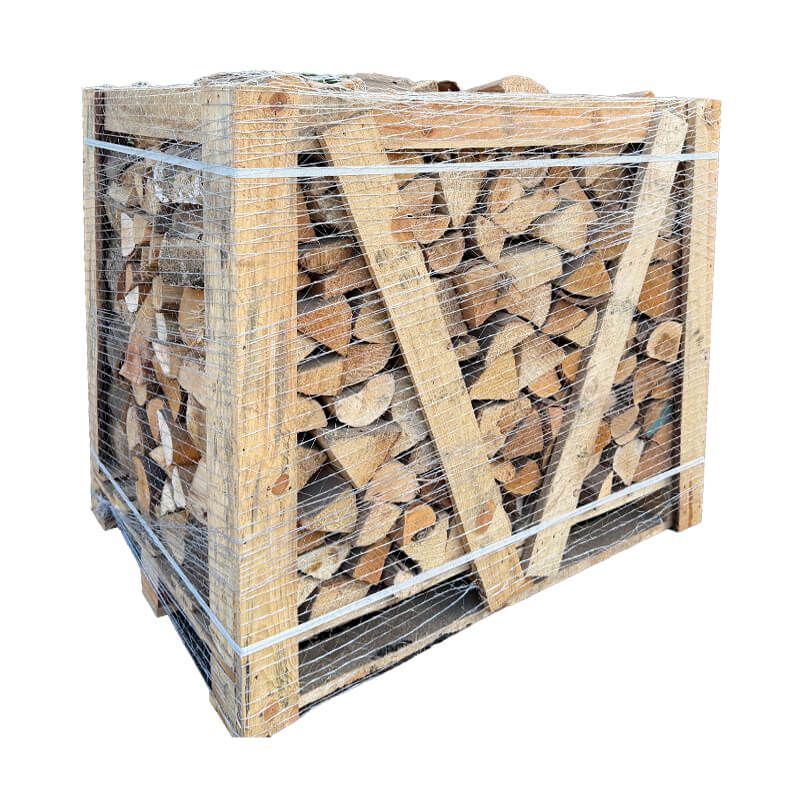 Krat zachte mix openhaardhout – ca. 1 Kuub - makkelijk &amp; mooi vlammenspel