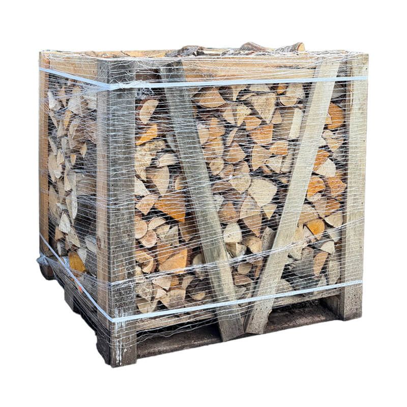 Pallet zachte mix openhaardhout – ca. 1,1 Kuub - Snel ontbrandend &amp; prachtig vlammenspel