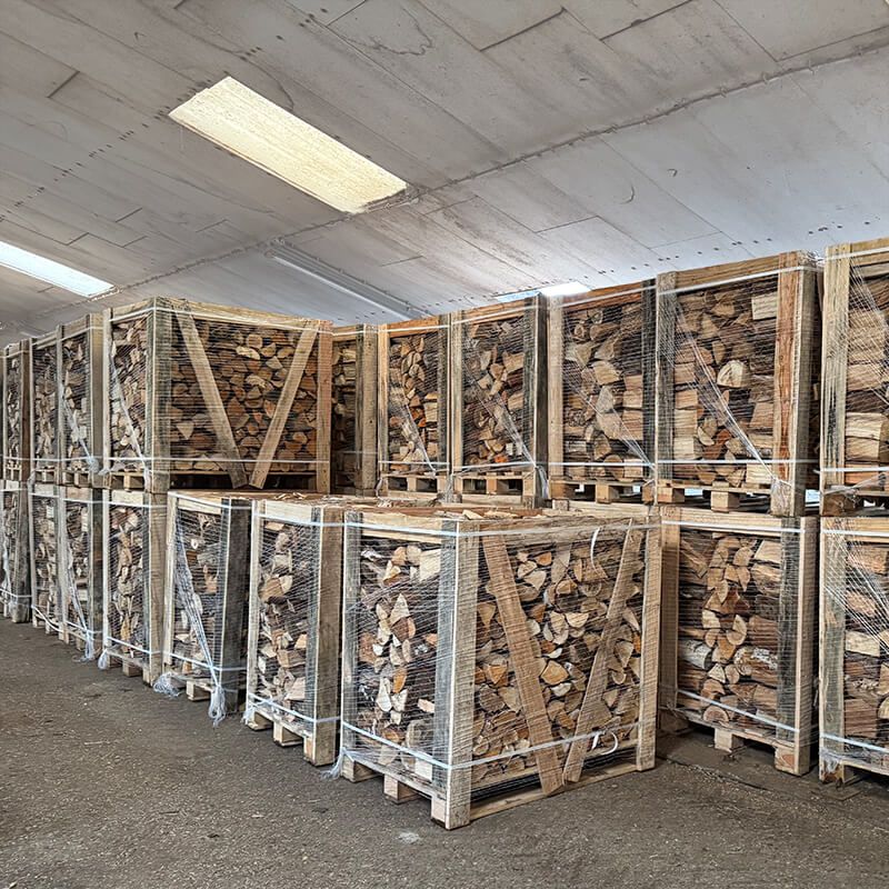 Pallet zachte mix openhaardhout – ca. 1,1 Kuub - Snel ontbrandend &amp; prachtig vlammenspel