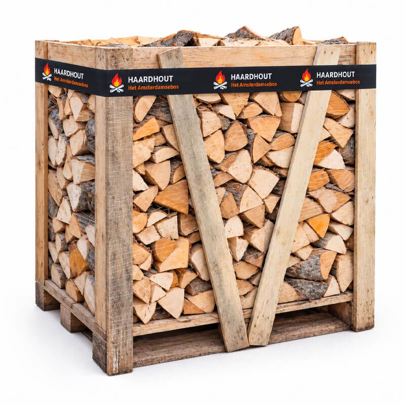 Pallet zachte mix openhaardhout – ca. 1,1 Kuub