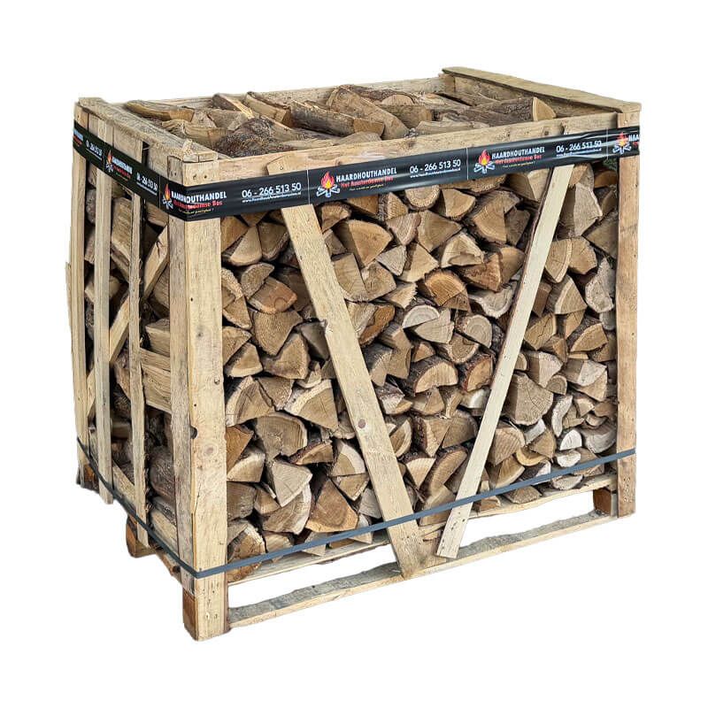 Krat eikenhout – ca. 1 kuub - premium openhaardhout