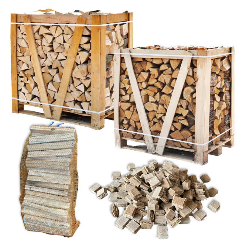 🔥COMBI DEAL🔥1 kuub Eikenhout + 1 kuub Beukenhout + 1 zak aanmaakhout + 50 aanmaakblokjes