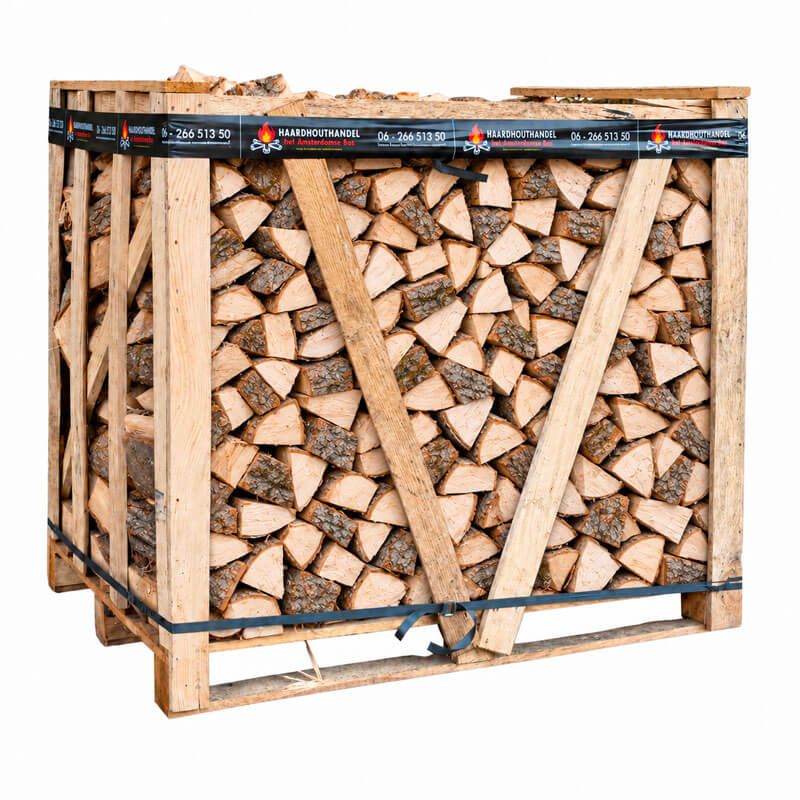 Pallet essenhout - ca. 1 kuub - premium openhaardhout