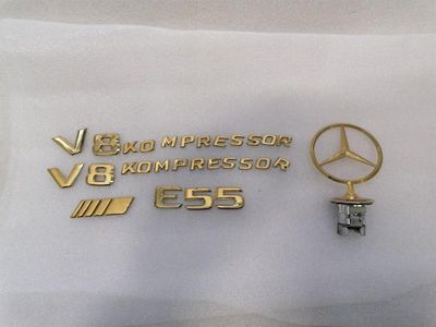 Mercedes E55 Class W211 LOGO GOLDEN MB STAR GOLD AMG COMPRESSOR A2028800186