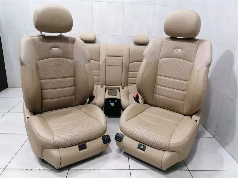 Mercedes CLS63 AMG COAT OF ARMS W219 seatpad AMG BEIGE seat COLOR BUCKSKIN