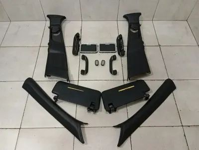 MERCEDES S-CLASS W222 SUN VISOR A2228101910 TRIM SET BLACK LEATHER