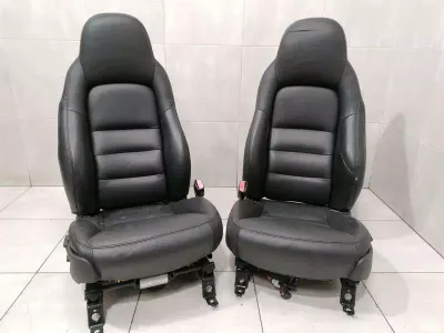 CHEVROLET C6 SEATS LEATHER SPORT SEATS BLACK SCWARZ ELECTRIC ADJUSTABLE