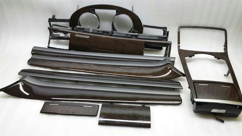 2004 Audi A8 Veneer Set DARK WOOD 4E0867237 4E0857326C RHD RIGHT HANDLEBAR