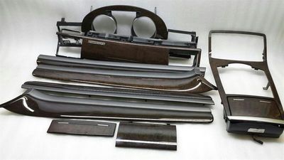2004 Audi A8 Veneer Set DARK WOOD 4E0867237 4E0857326C RHD RIGHT HANDLEBAR