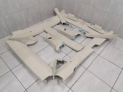 Tesla Model S 70 Roof Lining Set Alcantara 1045938-01-C Headliner Zuma White