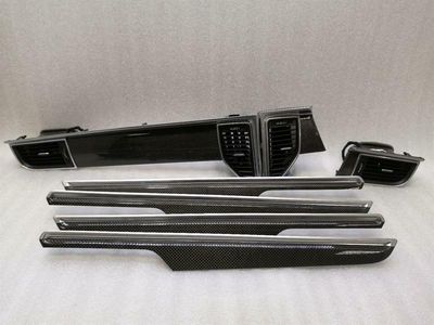 PORSCHE MACAN 95B MACAN TURBO S GTS CARBON FIBER TRIM RHD UK ORIGINAL SET
