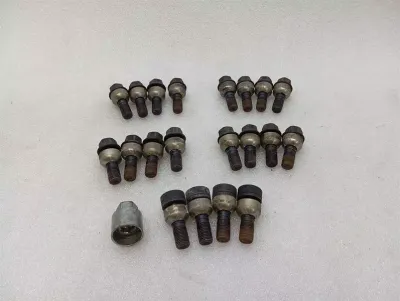 PORSCHE 911 991 WHT006980C SET OF WHEEL BOLTS lockable WHT006978 WHEEL SCREWS