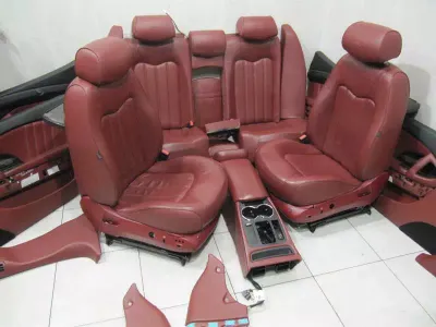 MASERATI QUATTROPORTE M139 SEATS FACELIFT RED LEATHER ROLL TABLES