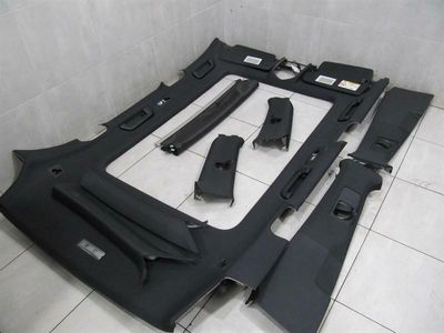 PORSCHE CAYENNE 958 92A PANORAMIC ROOF LINING CAYENNE HEADLINER SET BLACK BLACK