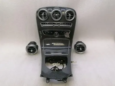 MERCEDES C63 AMG W205 CARBON CONSOLE TRIM A2056803801 IWC CLOCK BAR COVER