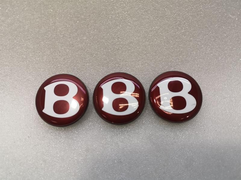 Bentley Continental GT V8S Wheel Logo Cap 4W0601170 Wheel Cover Red Label