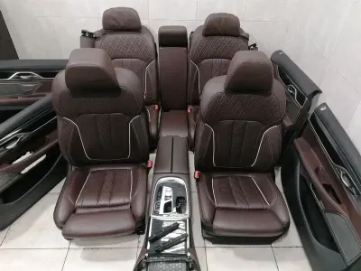 BMW 7 G11 seats interior set seat interior mocha brown leather massage