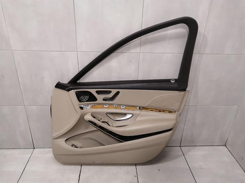 MERCEDES S W222 DOOR CARD RIGHT A2227207800 LEATHER RHD 8R01 ESPRESSO BROWN