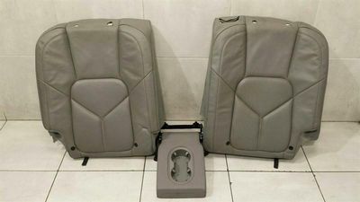 PORSCHE CAYENNE 958 92A REAR BACKREST SET WITH ARMREST / GRAY LEATHER REAR SEAT