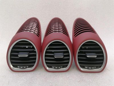 Porsche Boxster 718 air vent set 982819702D ventilation nozzle set Bordeaux Red