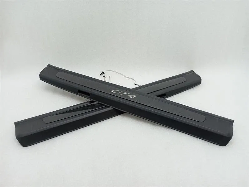 PORSCHE 718 GT4 X69 DOOR SILL GUARDS IN CARBON SET TRIM ILLUMINATED 98150498253-