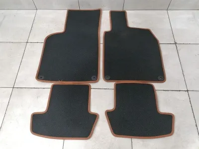 PORSCHE 911 992 FLOOR MATS COGNAC LEATHER HERITAGE RIGHT HAND DRIVE RHD-