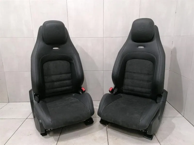 Mercedes C63 AMG Alcantara leather performance seats W204 seats leather black-