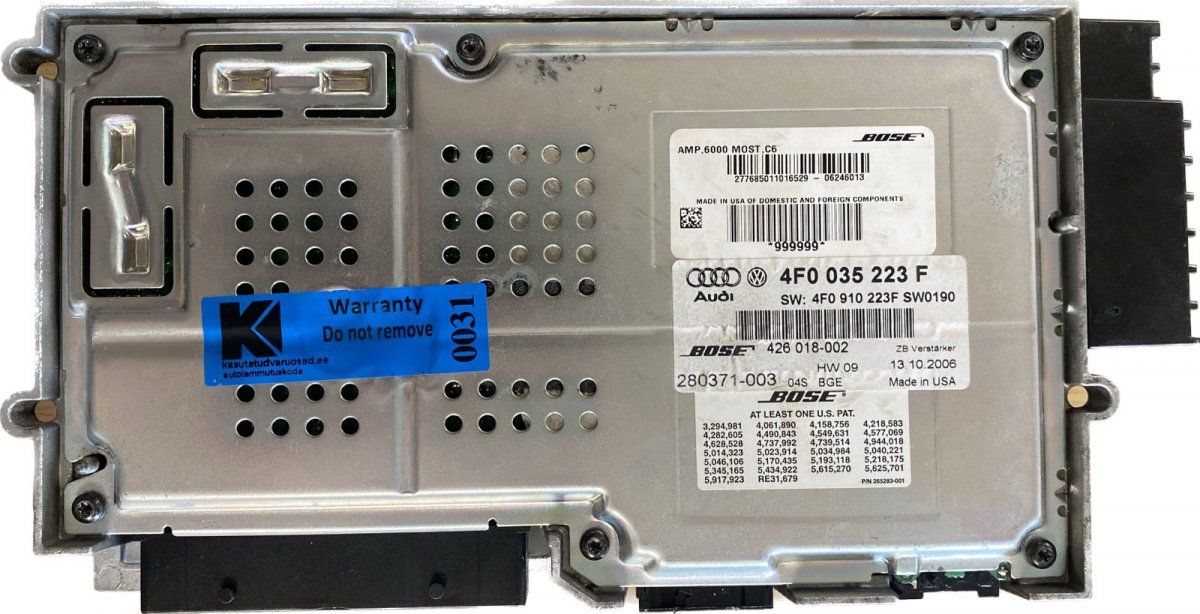 Audio amplifier AUDI A6 / A6 ALLROAD (C6, 4F) (2004-2011)