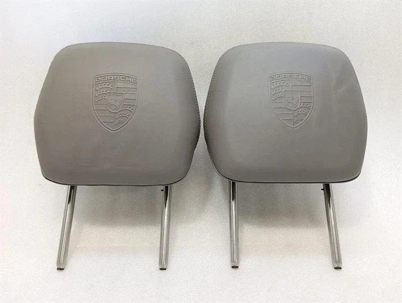 PORSCHE CAYENNE 958 92A 958522812027 HEADREST CREST REAR PAIR GREY GREY SET SET-