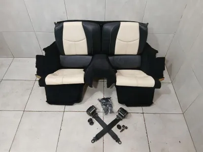 Porsche 911 997 seats convertible rear seats interior black/cream full leather-