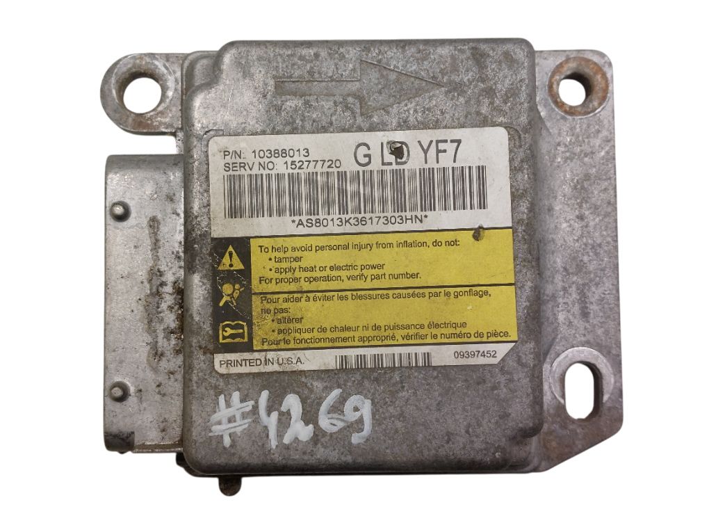 10388013 15277720 Airbag Control Unit CHEVROLET EXPRESS (2003-)