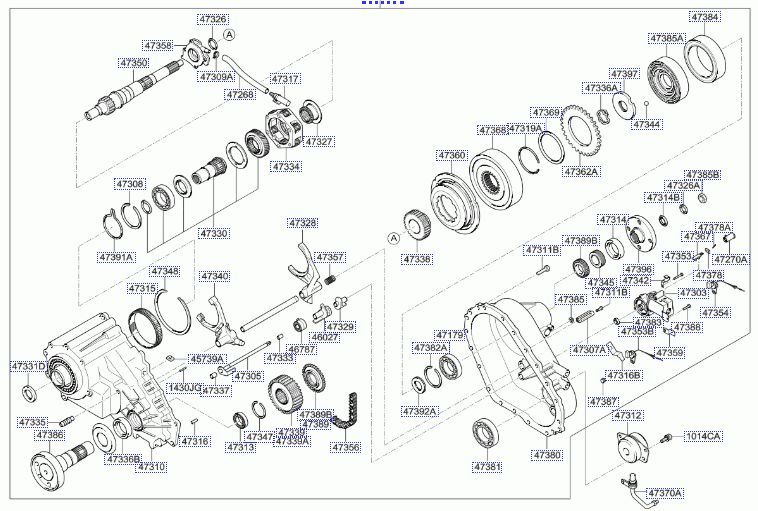473004C111 Transfer Box KIA SORENTO I (JC) (2002-2009)