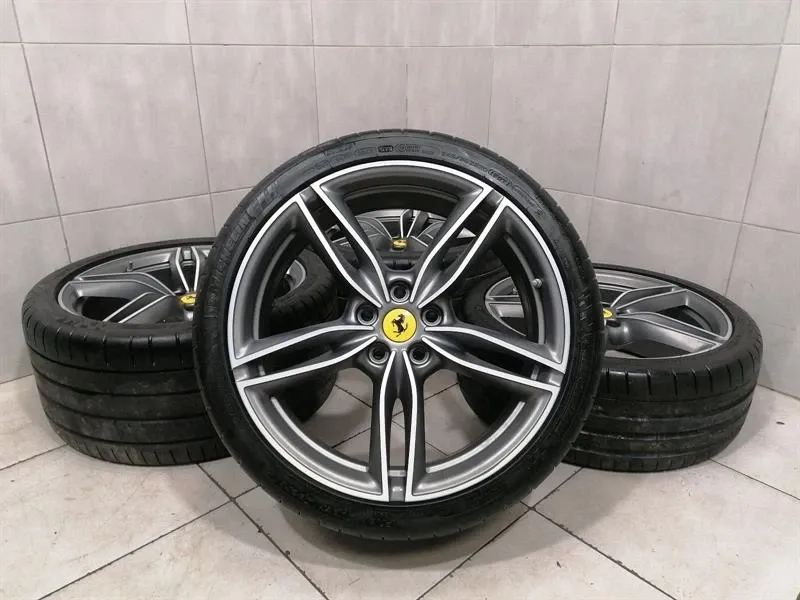 20 Ferrari Roma F169 Forged Grigio Alloy Wheel Set 881326 SET Rims SET 881327