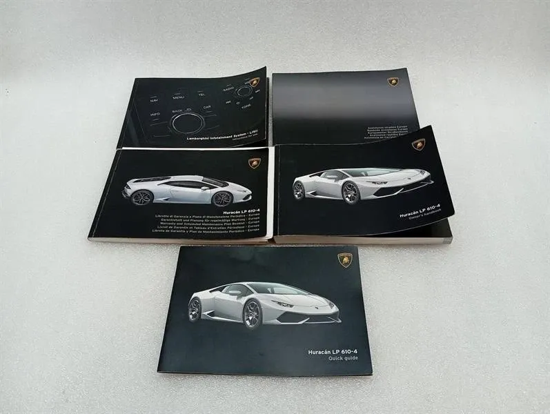 LAMBORGHINI HURACAN LP 610-4 COUPE SERVICE BOOKLET OWNERS HANDBOOK LP610-4