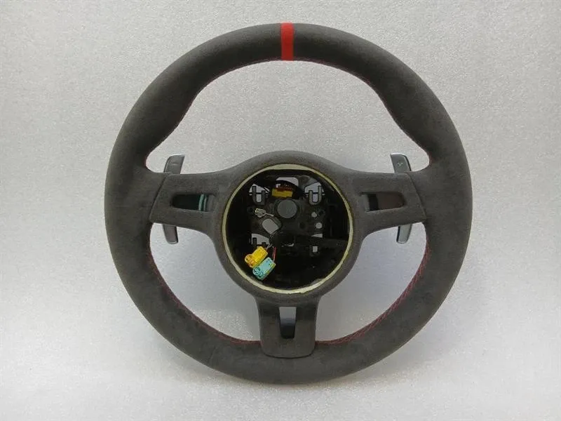 Porsche 911 991 Steering Wheel 99134780359 Steering Wheel Full Alcantara + Red Line PDK