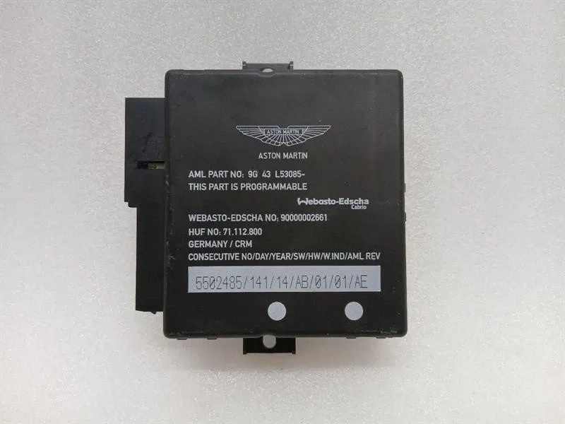 Aston Martin DB9 Volante Module 9G43-L53085-AE ROOF Convertible Top ECU