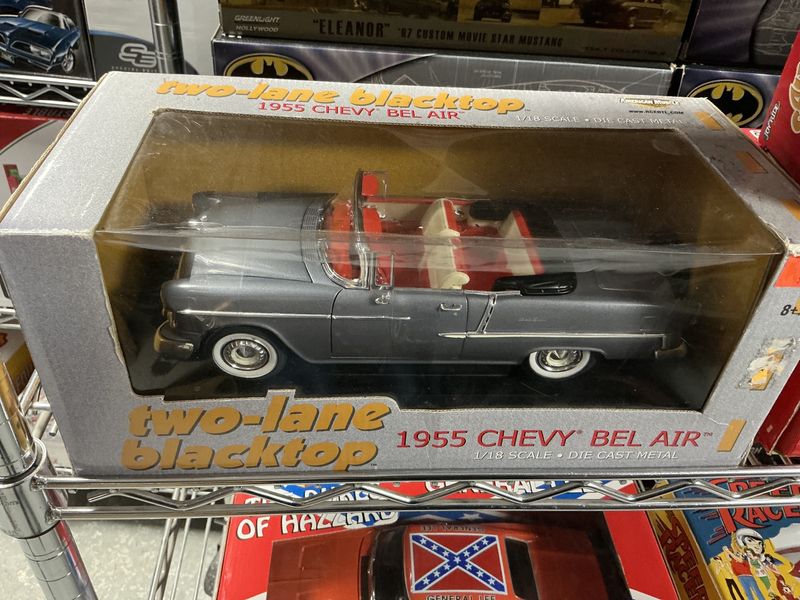 Two lane blacktop 1955 Chevy bel air