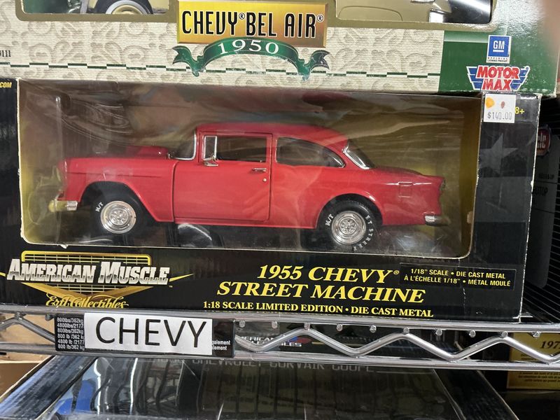 1955 Chevy St. machine red