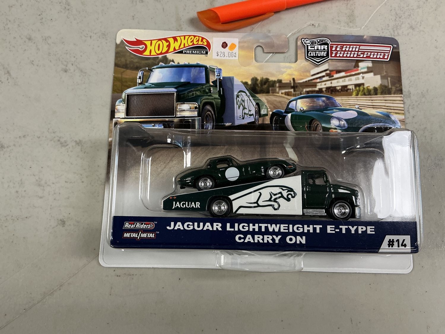 Team transport number 14 jaguar lightweight E type carry-on