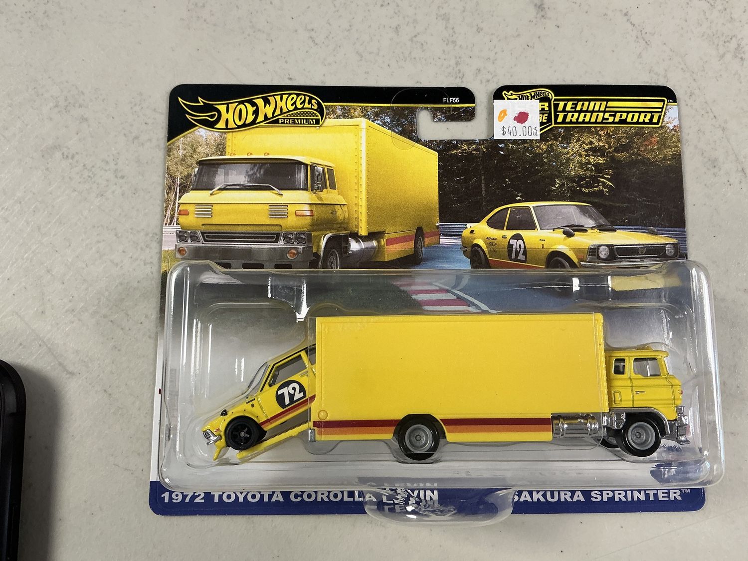 Team transport number 75 1972 Toyota Corolla with sprinter