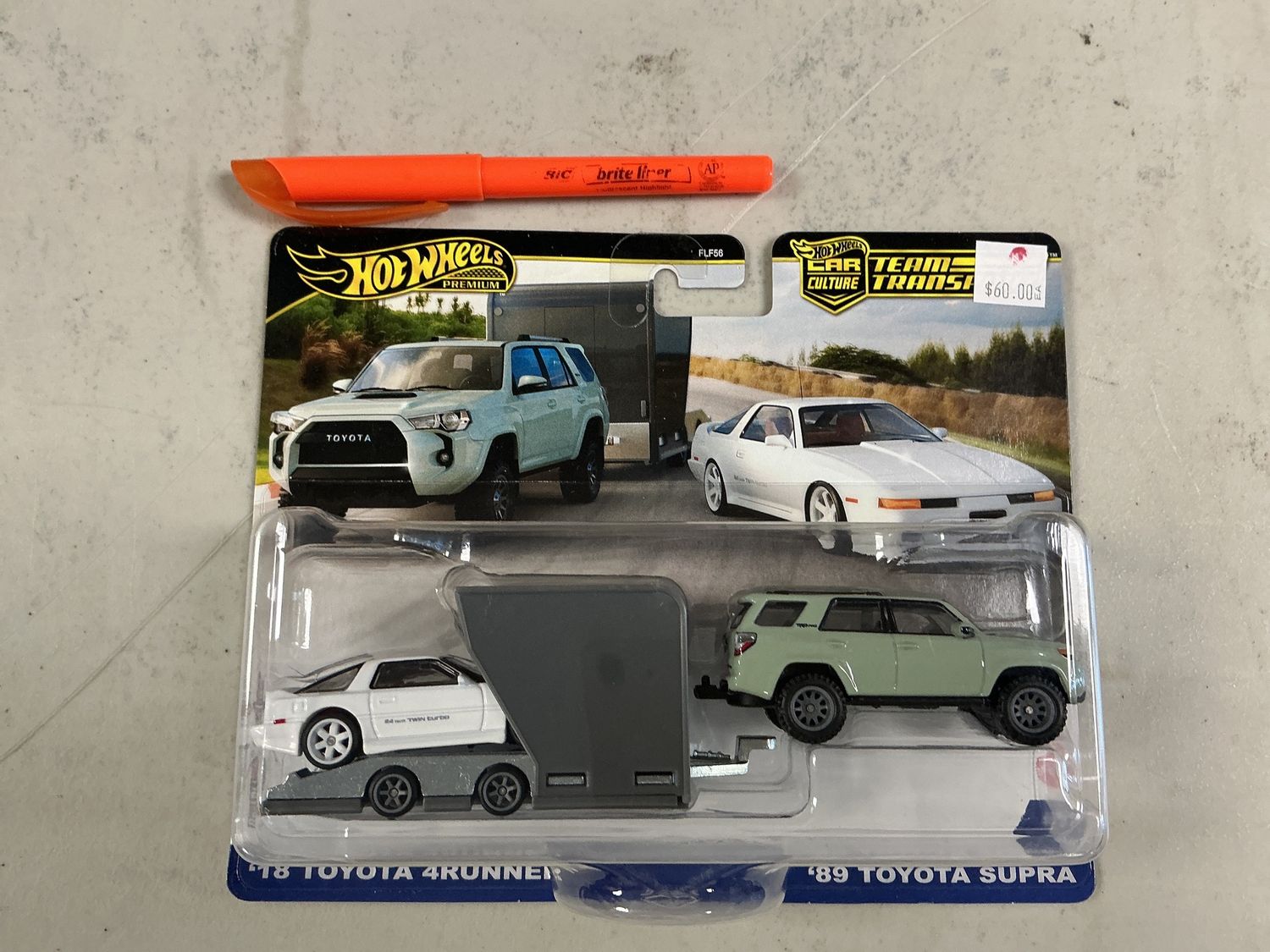 Team transport number 72 2018 Toyota four Runner 1989 Toyota supra