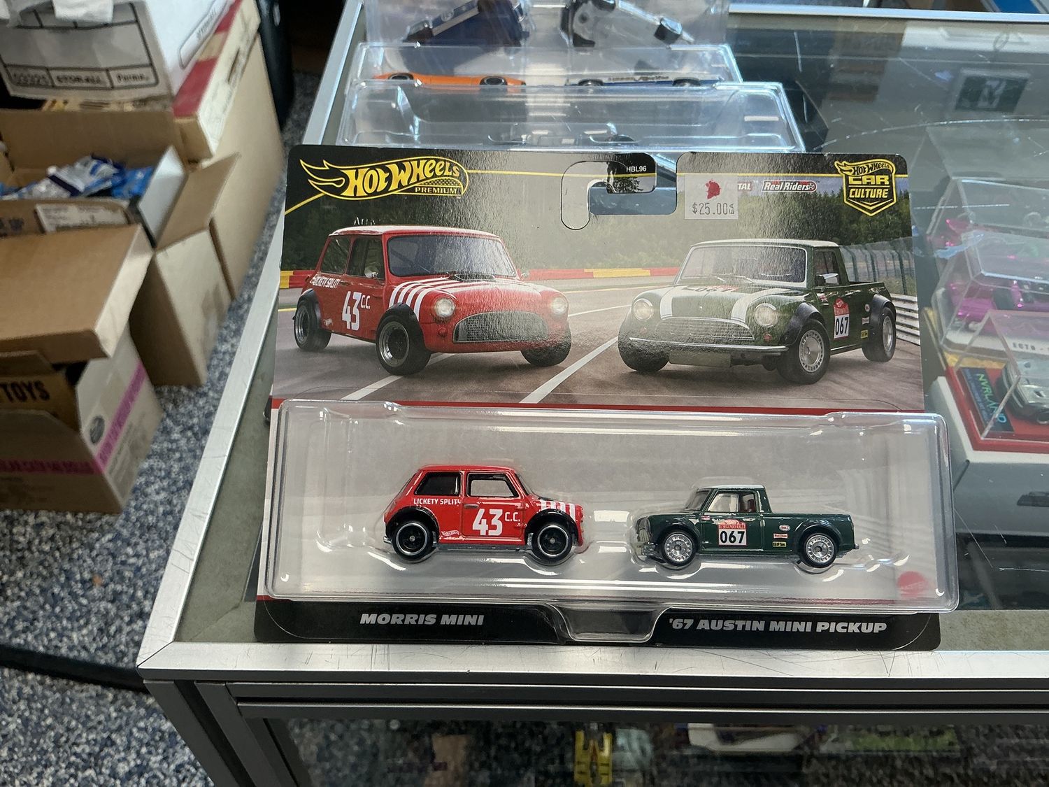 Two car pack Morris mini 67 Austin mini pick up