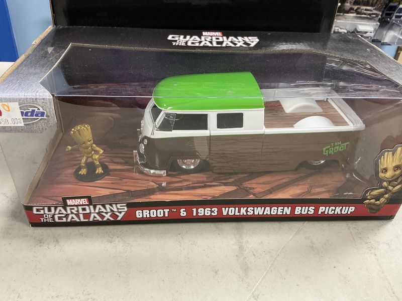 Guardians of the Galaxy Groot with a 1963 Volkswagen bus pick up