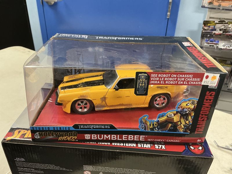 Hollywood rides Transformers bumblebee