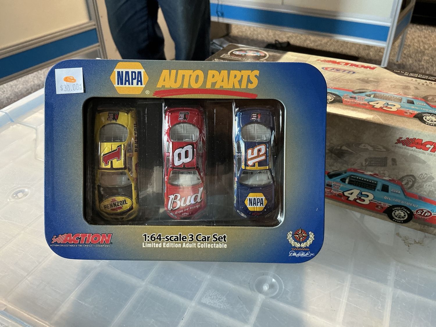 NAPA auto parts one and 64 scale three car NASCAR set