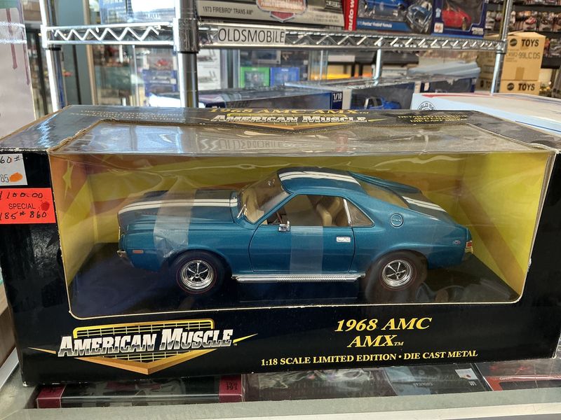 1968 AMC AMX blue with stripes